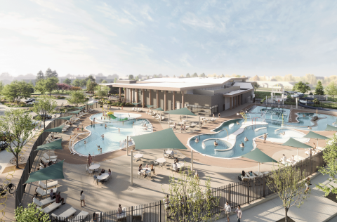 Rendering of the outside of the planned Southeast Community Center.